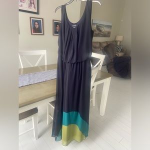 Enfocus womens long navy blue maxi tank dress size 14w